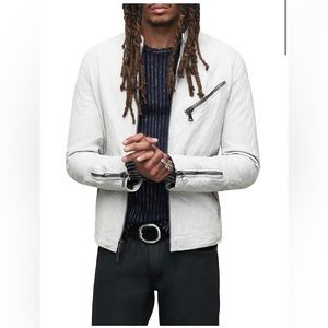 John Varvatos Conner leather racer jacket size 56 new with tags $898
